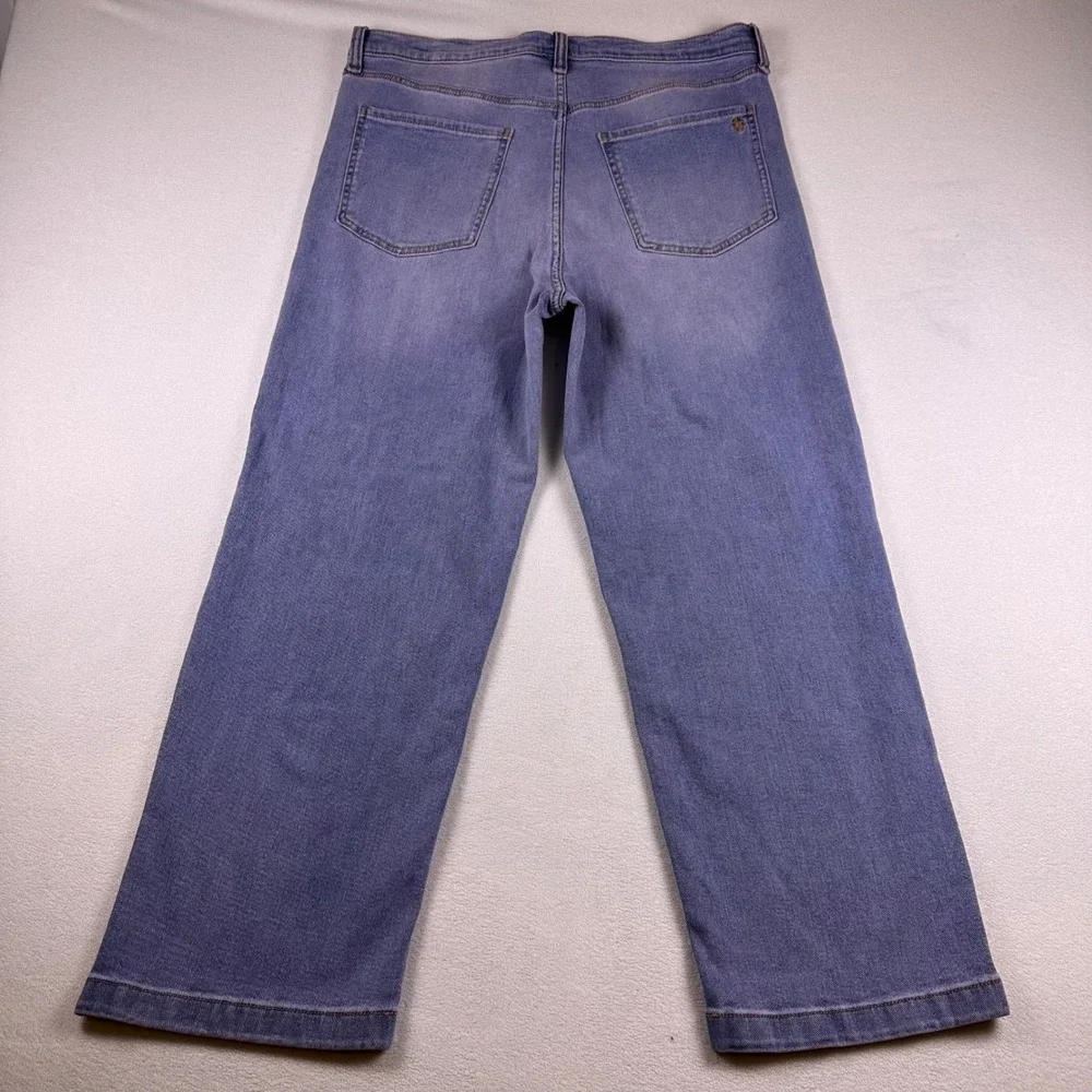 Frayed Jeans Womens‎ 31 Relaxed Straight Leg Denim Blue Romy Wash NWT Pink Tint